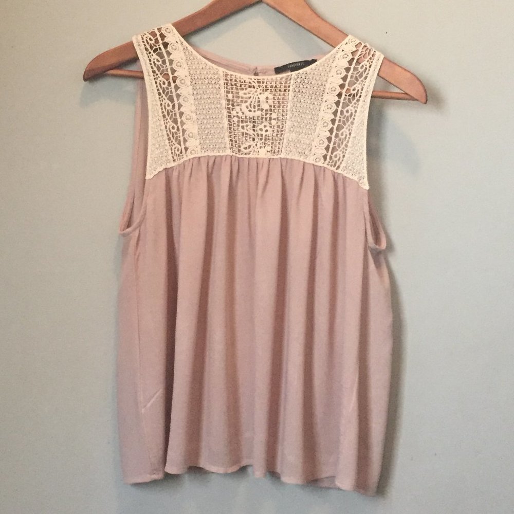 Forever 21 Crochet Bohemian Top